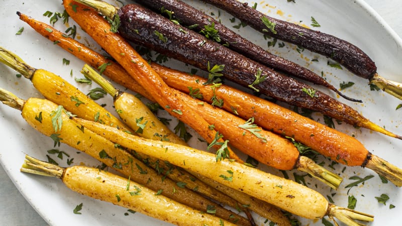 Spice-roasted carrots