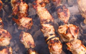 shish kebabs Ivan Chikunov Dreamstime. For article on humorous take on food history and origins Image