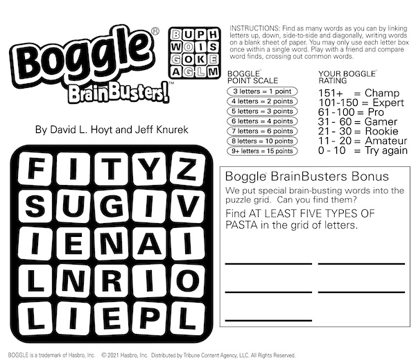 Brain fun with the Boggle puzzle