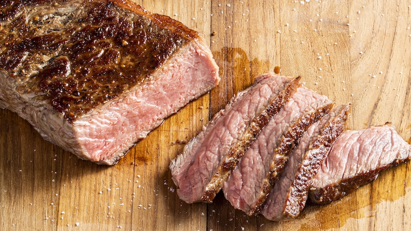 Pan seared steak: These steaks get their deliciously browned crust through the power of the Maillard reaction. For article on how to cook the perfect steak