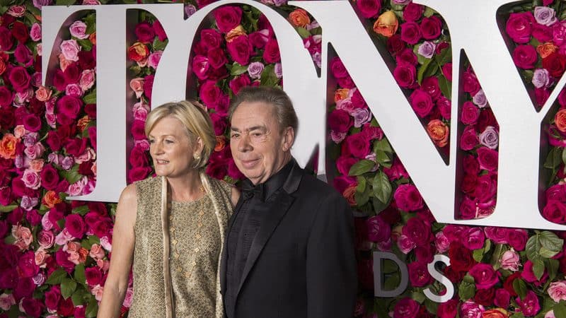 Andrew Lloyd Webber at the Tony Awards with his wife, Madeleine Gurdon. For article on Conversations with Andrew Lloyd Webber Image