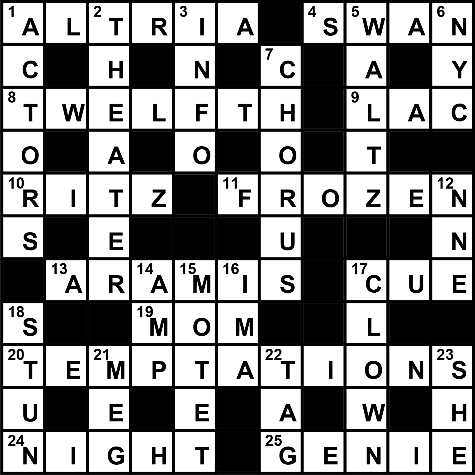 Behind the Scenes crossword puzzle solution