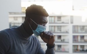Image of pensive Black man. Article on Colorectal cancer and racial disparities Image