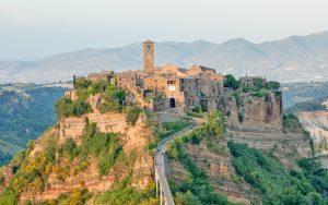 The Italian town of Civita, perched on a pinnacle. CREDIT: Dominic Arizona Bonuccelli, Rick Steves’ Europe. For article, What Remains of Civita di Bagnoregio, Italy’s Dead Town Image