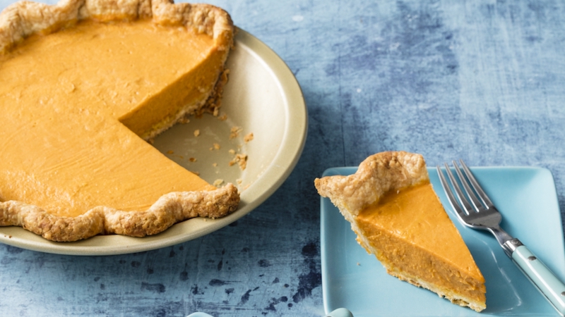 Easy No-Bake Pumpkin Pie: The America's Test Kitchen version uses a secret ingredient to make the filling smooth and sliceable without baking. Image