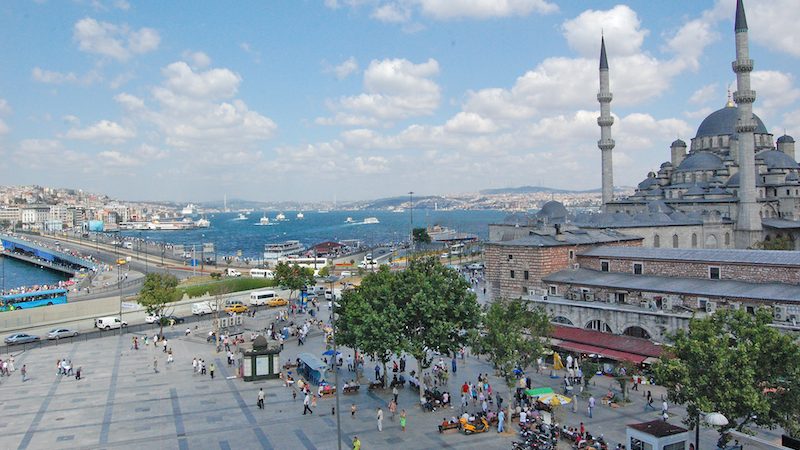 Istanbul, with the Galata Bridge spanning the Golden Horn. Photo from Rick Steves' Europe. For article on change and progress in Turkey, Rick Steves’ Europe: Déjà Vu in Istanbul Image