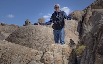 Claude Jarman Jr. at the Oct 2021 Lone Pine Film Festival visiting Alabama Hills where hundreds of westerns were filmed - Photo by Don Kelsen