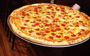 One of the huge pizzas - pepperoni, to be precise - at Benny Ventano’s of Richmond Image