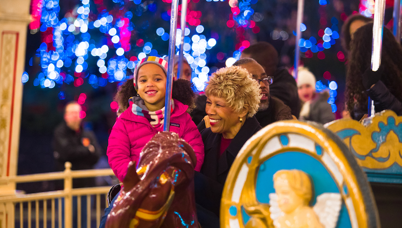 Winter Fest carousel at Kings Dominion. Photo courtesy of Kings Dominion for What's Booming Richmond