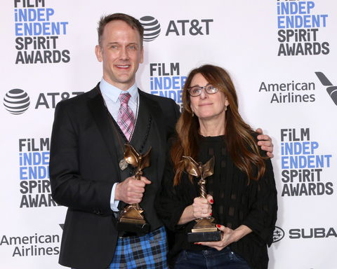 LOS ANGELES - FEB 23: Jeff Whitty, Nicole Holofcener - Best Screenplay at the 2019 Film Independent Spirit Awards on the Beach on February 23, 2019, in Santa Monica, CA