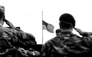 military saluting flag Photo Bumbleedee Dreamstime. For article on Veterans Day 2021 in Richmond Image