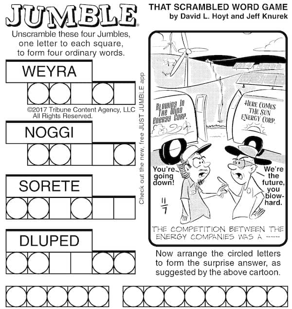 Classic Jumble puzzle