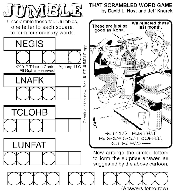 classic jumble puzzle