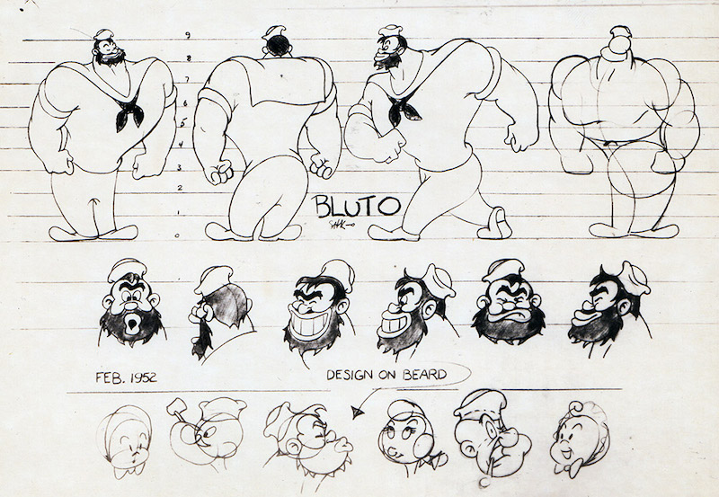 A model sheet used in the production of Child Sockology (Famous Studios 1953). This cartoon featured excellent musical scores by Winston Sharples