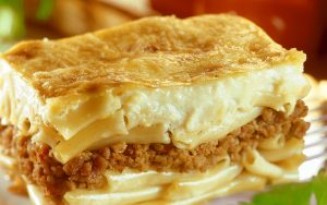 Greek pastichio Photo by Dvalmas Dreamstime. For article on Greek Taverna in Richmond, Virginia Image
