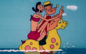 Popeye and Olive Oyl from Beach Peach (Famous Studios, 1950). For article on the “lost” Popeye cartoons Image