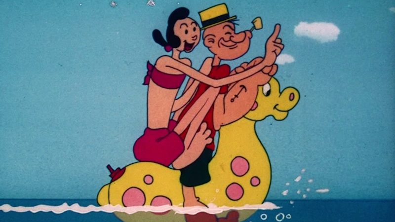 Popeye and Olive Oyl from Beach Peach (Famous Studios, 1950). For article on the “lost” Popeye cartoons Image
