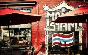 external shot Mom's Siam in Richmond, Virginia, in Carytown. Photo from Moms Siam Facebook page. Image