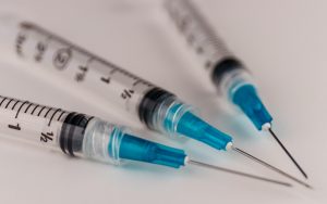 three hypodermic needles photo by Jonathan Weiss Dreamstime. For article, Terrified of Needles? That Can Affect Your Health Image