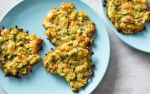 Cheesy Zucchini-Carrot Crisps: A new way to cook these vegetables avoids the sogginess people might associate with zucchini. Image