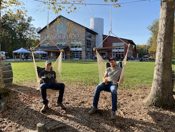 Eric McKay (left) and Patrick Murtaugh at the Hardywood Park West Creek location