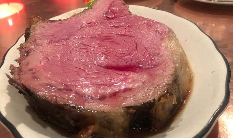 Prime rib from the Aberdeen Barn in Charlottesville, Virginia. From Aberdeen Barn Facebook page