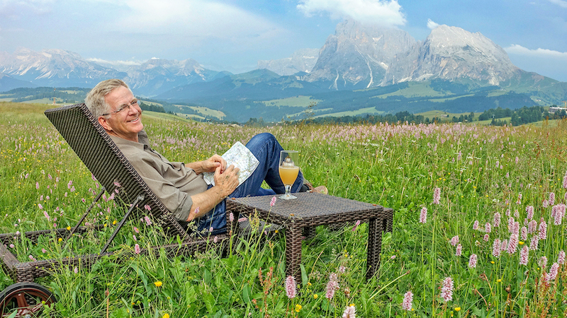 The Dolomites, ideal for hiking, or thinking about hiking. Credit: Rick Steves' Europe. Travel writer Rick Steves transports us to the Italian Alps, the Dolomite Mountains, a treat for hiking, lounging, or soaking in culture.