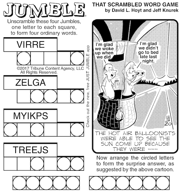 Jumble classic word puzzle