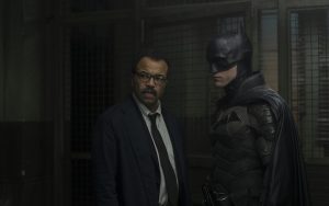Jeffrey Wright (left) as Lt. James Gordon and Robert Pattinson in â€œThe Batman." (Warner Bros. Pictures/TNS). 