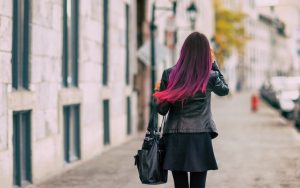 woman in leather jacket from behind photo by Martinmark Dreamstime Image