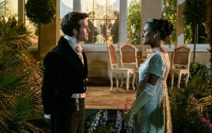 Jonathan Bailey, left, as Anthony Bridgerton and Simone Ashley as Kate Sharma in Netflixâ€™s "Bridgerton." (Liam Daniel/Netflix/TNS). It’s been nearly a year since Netflix announced that “Bridgerton” would be bid adieu to Rege-Jean Page as Simon Basset, the Duke of Hastings. So, when Season 2 debuted on the streamer on Friday, the show wasted no time whatsover sharing where he was. Image