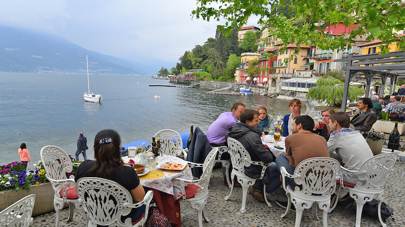 Romantic lakeside dining in Varenna, Italy. Rick Steves transports readers to sleepy Lago di Como – aka Lake Como or Lario – a relaxing, romantic resort town in a suggestive location.
