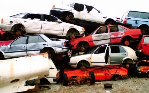 a pile of cars in a junkyard for article on car wreckers. Photo 716199 © Tormod Rossavik | Dreamstime.com Image