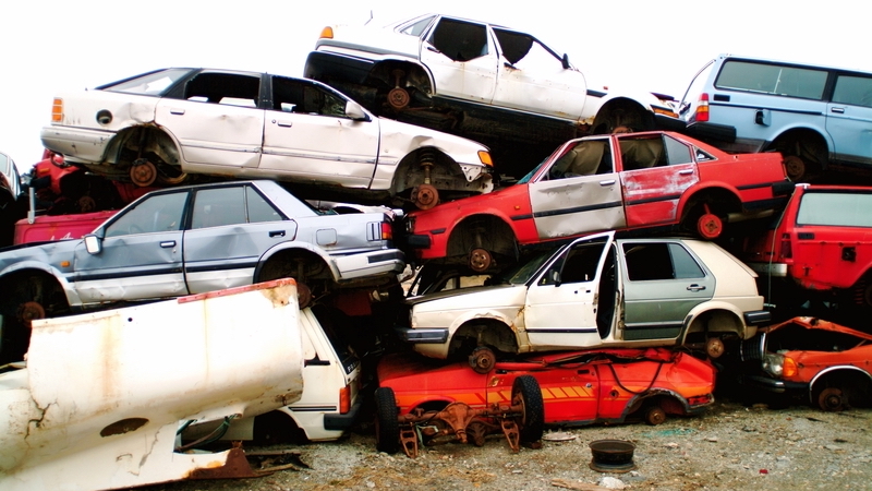 a pile of cars in a junkyard for article on car wreckers. Photo 716199 © Tormod Rossavik | Dreamstime.com