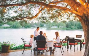 Dining on Carter's Creek at the Tides Inn, Irvington. Dining with a water view is always a pleasure. Travel writer Steve Cook suggests three waterfront dining destinations near Richmond, VA. Image