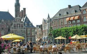 Market Square in Haarlem. Travel writer Rick Steves takes us into a B&B in Haarlem, Amsterdam, where his hosts share their observations on the culture of people who visit their home. Image