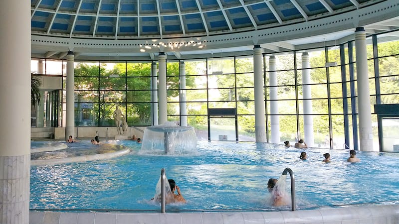 An elegant pool at the Caracalla Thermal Baths. Baden-Baden