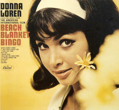 Donna Loren on the cover of the 1965 Beach Blanket Bingo album - provided by Donna Loren