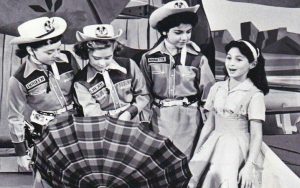 Donna Loren, right, next to Annette Funicello on The Mickey Mouse Club in 1958 - ABC Disney. Whatever happened to Donna Loren, prolific performer in the 1960s, Mouseketeer, and the Dr Pepper girl? Why did she disappear? Is she back? Image