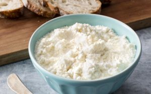 DIY ricotta cheese. Ricotta can lean sweet or savory, depending on what you want to eat. Image