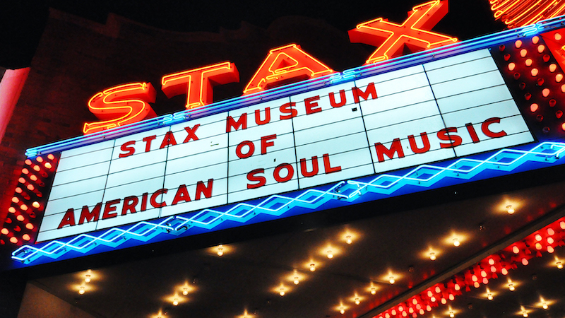 Stax Museum of American Soul Music in Memphis, Tennessee. The Tennessee Civil Rights Trail podcast highlights stories of places and people along the U.S. Civil Rights Trail in Tennessee.