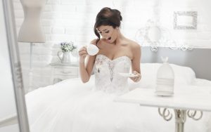 Bride spilling coffee on wedding dress. Ask Amy wedding disaster stories Image