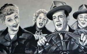 HOLLYWOOD, CA, USA, APRIL 13 2015: I Love Lucy mural by Jerry Ragg. Photo by Meunierd, Dreamstime. I Love Lucy is an American television sitcom starring Lucille Ball, Desi Arnaz, Vivian Vance, and William Frawley. Intro image to article on The Little Book of Bela’isms, by Stephen Billias and Bela Breslau. Image