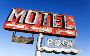 retro motel pool sign photo by Iofoto Dreamstime. Writer Phil Perkins shares teenage memories of a family trip when he was 16 – a nostalgic tale that speaks to memories in us all. Image
