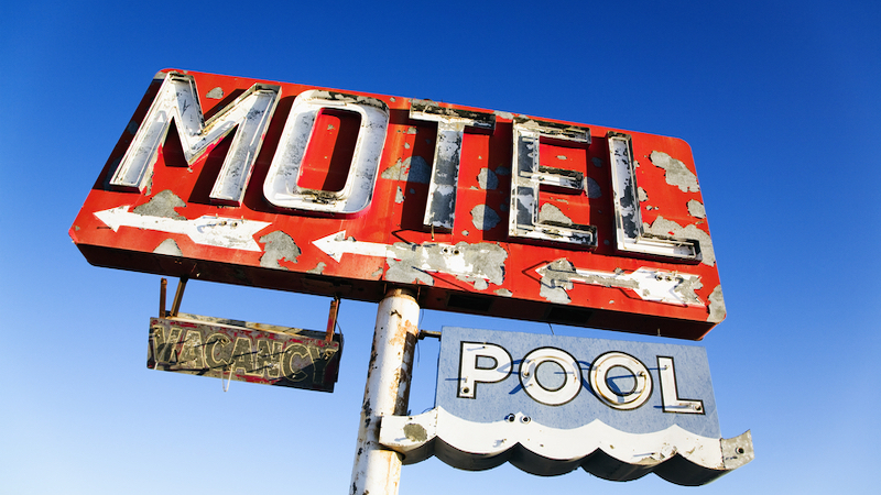 retro motel pool sign photo by Iofoto Dreamstime. Writer Phil Perkins shares teenage memories of a family trip when he was 16 – a nostalgic tale that speaks to memories in us all.