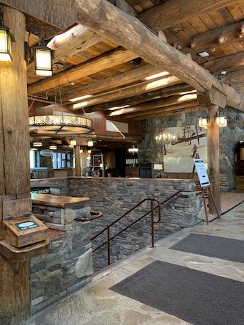 Inside the main lodge at Seven Springs Resort