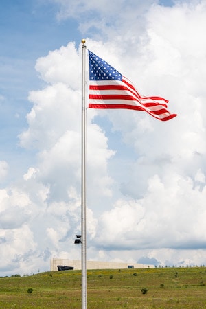 Flag flying at the Flight 93 National Memorial