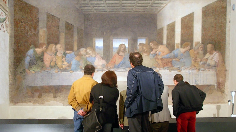 Church of Santa Maria delle Grazie in Milan, Italy, where Leonardo da Vinci’s “Last Supper” graces the wall for visitors' viewing. Image