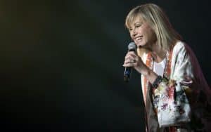 Olivia Newton-John performs during Fire Fight Australia at ANZ Stadium on Feb. 16, 2020, in Sydney. Newton-John died Monday, Aug. 8, 2022, at age 73. CREDIT: Cole Bennetts/Getty Images/TNS) Image