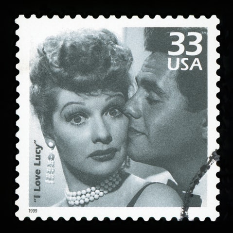 Lucy and Ricky stamp. From Mmphotos2017, Dreamstime. The on-screen marriage of Lucille Ball and Desi Arnaz in "I Love Lucy" can provide inspiration and these five lessons to other couples.